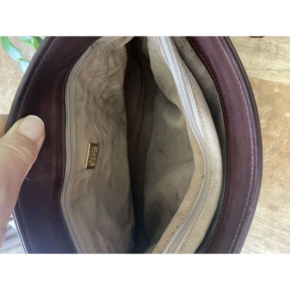 Oroton brown leather crossbody bag pebbled and croc embossed vintage Australia - Picture 8 of 15